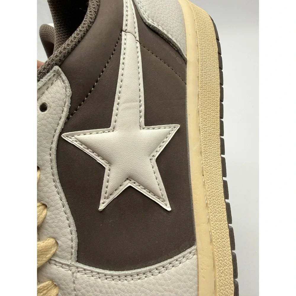KCPA Star Low Sneakers Mens 11 Brown Cream Excellent Streetwear Skate Shoes